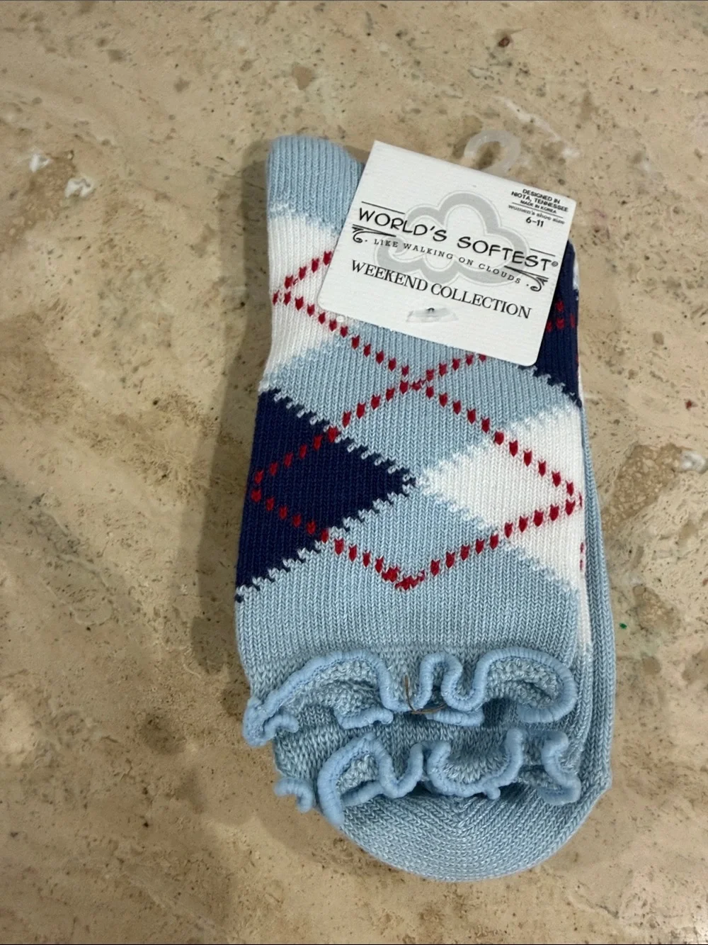 Blue Argyle World’s Softest Socks